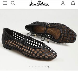 Sam Edelman Marcie Black Weave Ballet Flats
